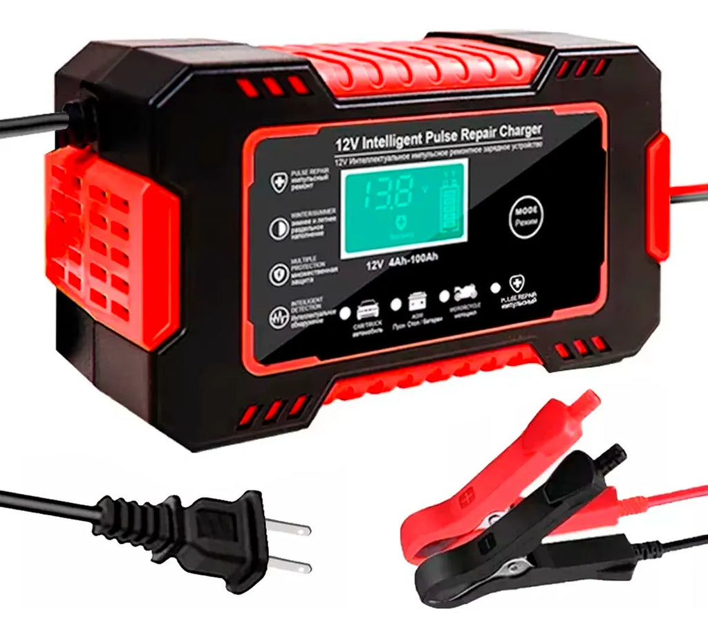 Cargador Inteligente de Baterías 12V para Carro y Moto 🚗🔋🏍️