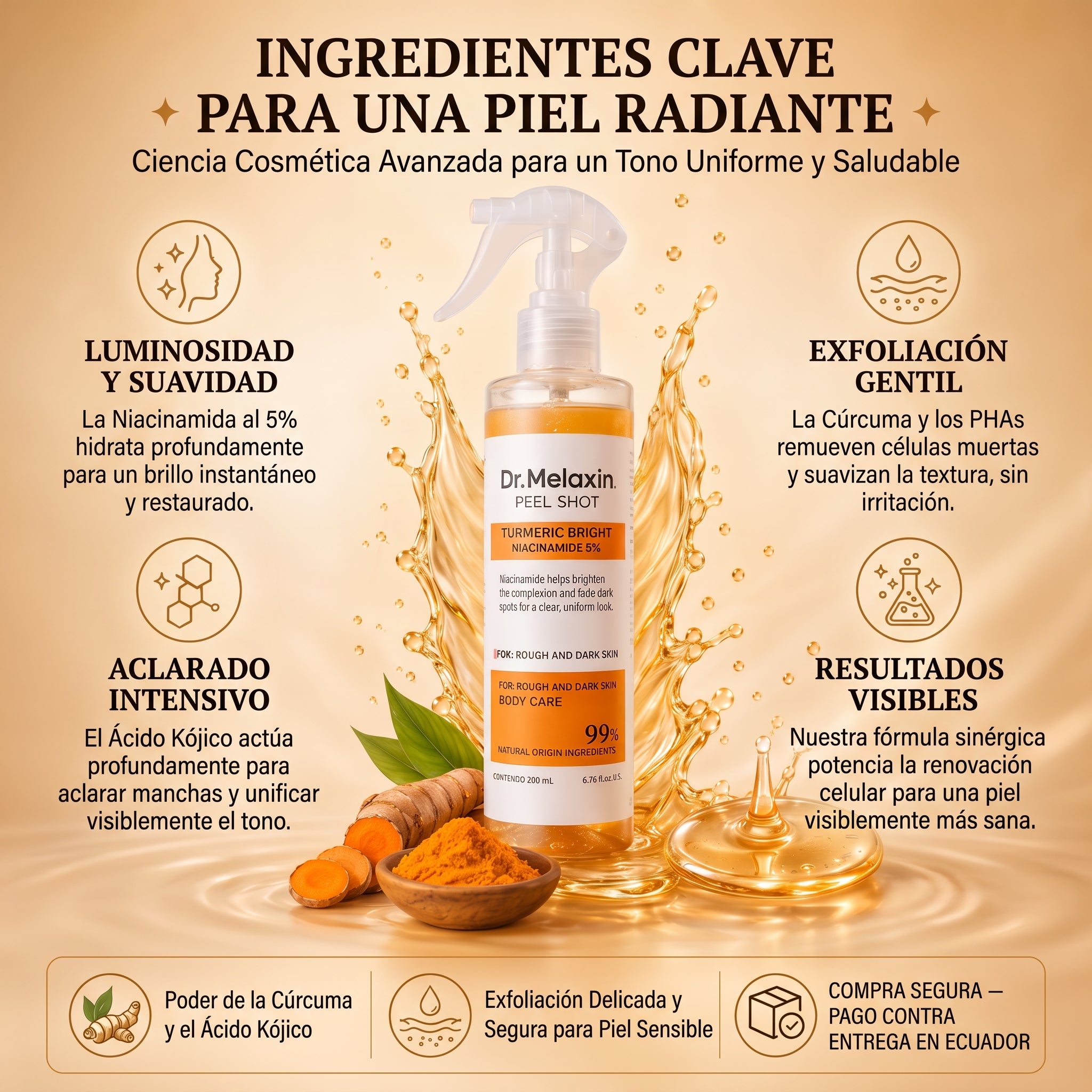 Exfoliante Dr. Melaxin - Para aclarar las zonas oscuras - Hoy, 45% de descuento