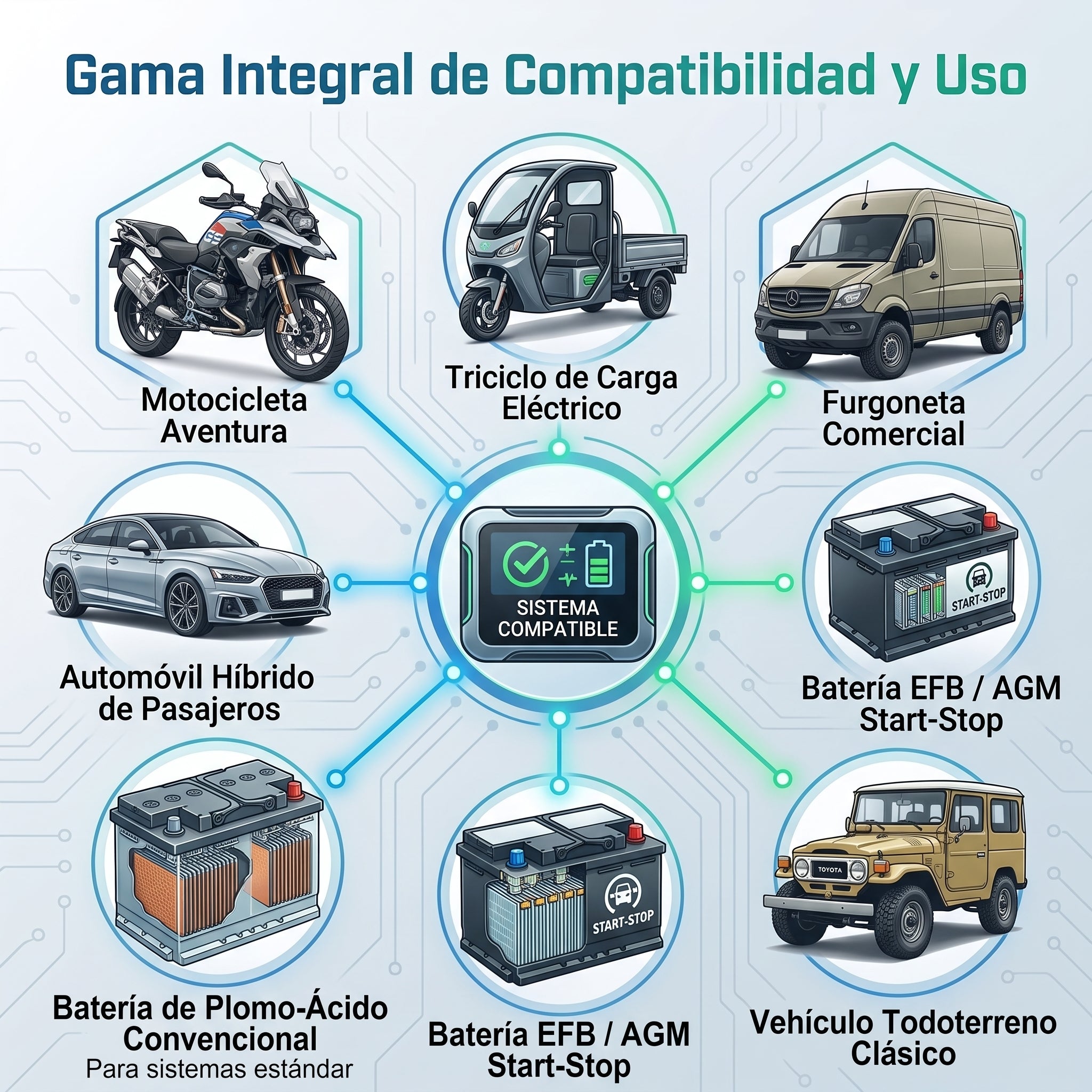 Cargador Inteligente de Baterías 12V para Carro y Moto 🚗🔋🏍️
